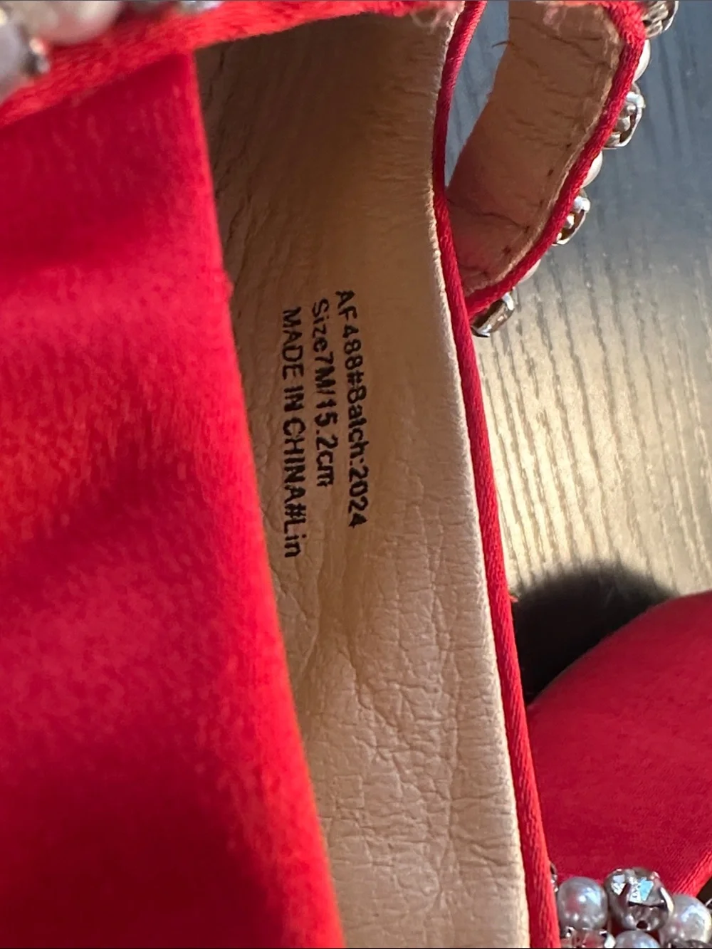 Girls Red Jeweled Mary Jane Dress Shoes